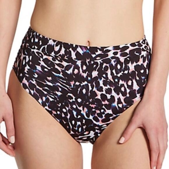 NWT Sanctuary leopard print high waist full coverage bikini bottoms - Picture 1 of 8